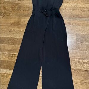 SPANX “Air Essentials” Sleeveless Black Wide-Leg Jumpsuit